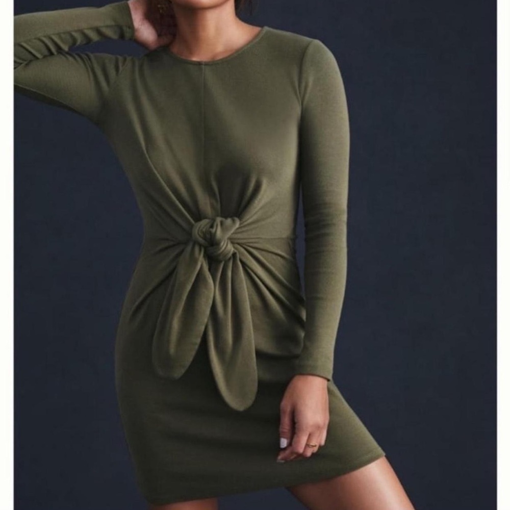NWT ANTHROPOLOGIE Daily Practice Front Tie Dress Sz S